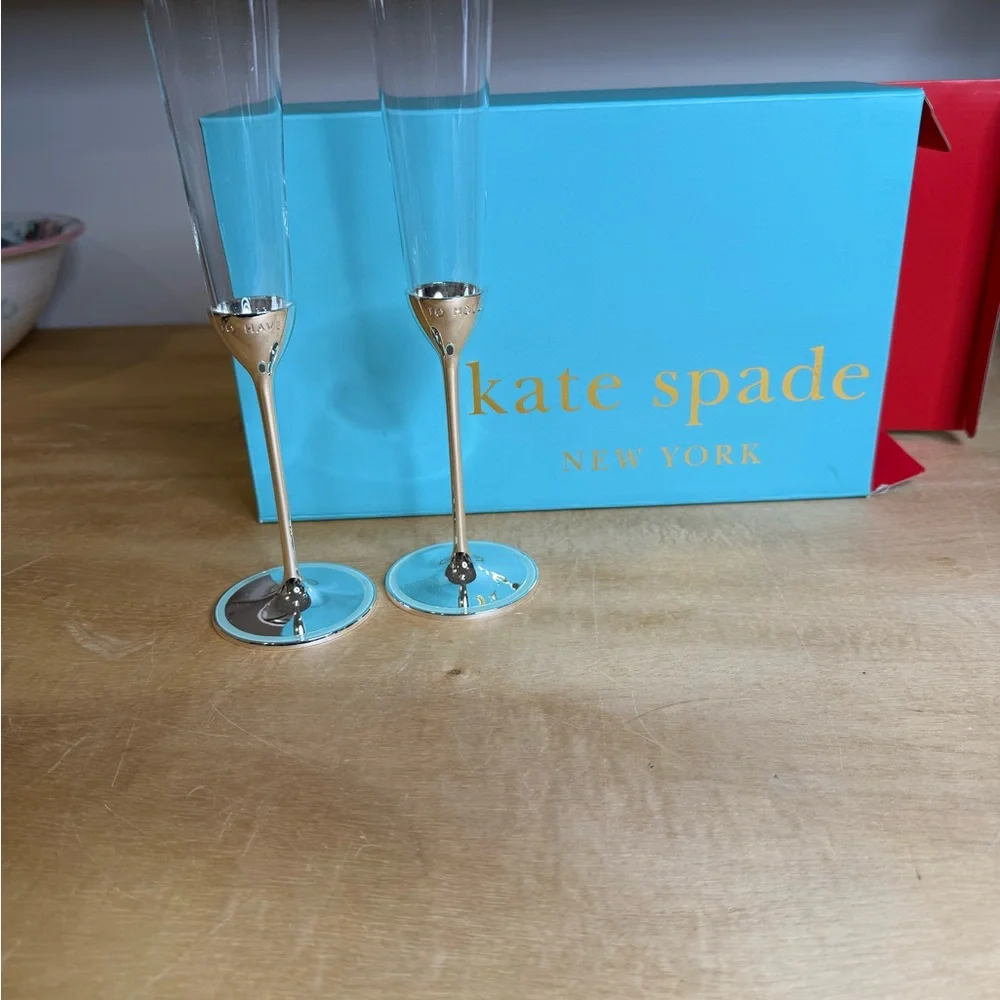 Kate Spade Take The Cake Toasting Flutes